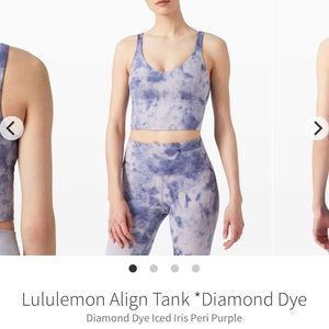 lululemon align tank diamond dye iced periwinkle